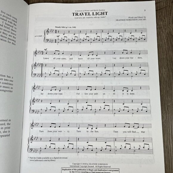 Heather Sorenson - Midnight Faith Vocal Piano Book Audio Shawnee Press - Picture 6 of 6